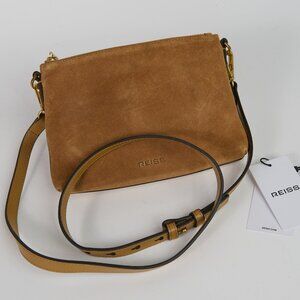 Reiss Leather/Suede Crossbody - Camel - Possible Store Return